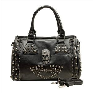 🆕️ Gothic Studded Doctor Shoulder Black Bag